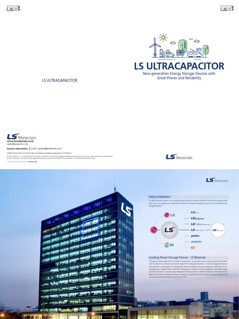 LS Ultracapacitor Overview | PDF | Lithium Ion Battery | Electrical ...