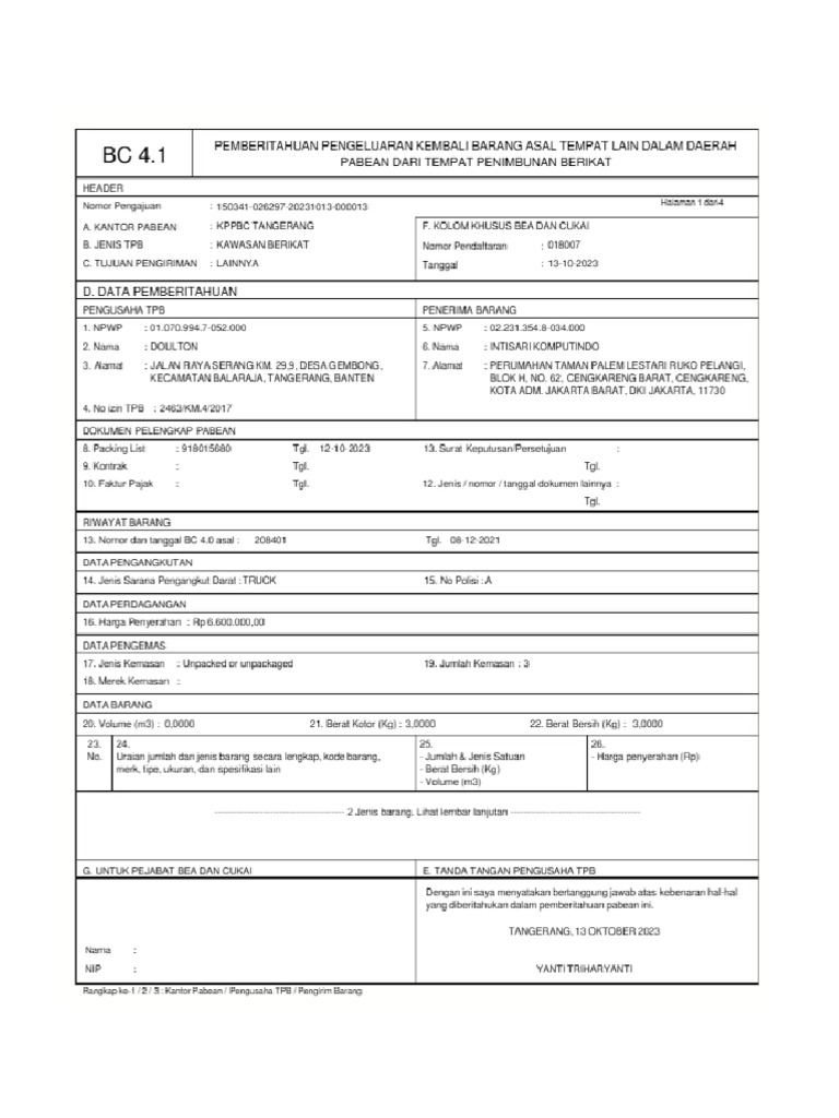 Form BC 4.1 | PDF