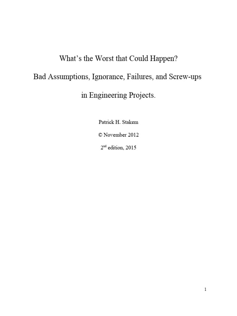 Engineering Failures and Lessons Learned | PDF