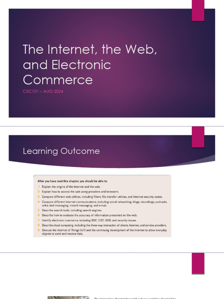 Chapter 6 The Internet, The Web and Electronic | PDF | World Wide Web ...
