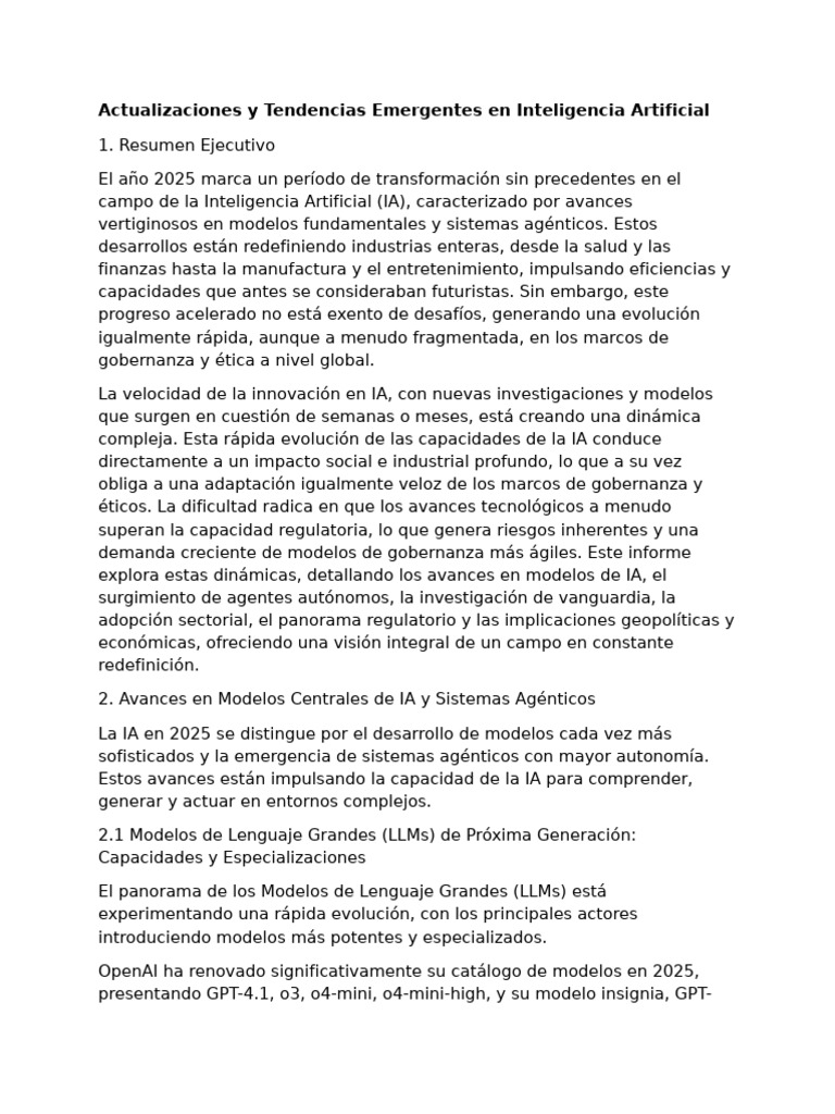 Actualizaciones y Tendencias Emergentes en Inteligencia Artificial ...