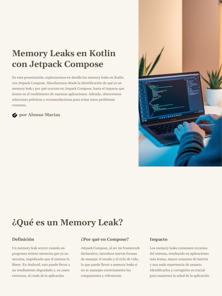 Prevención de Memory Leaks en Kotlin | PDF | Tecnologías de la ...