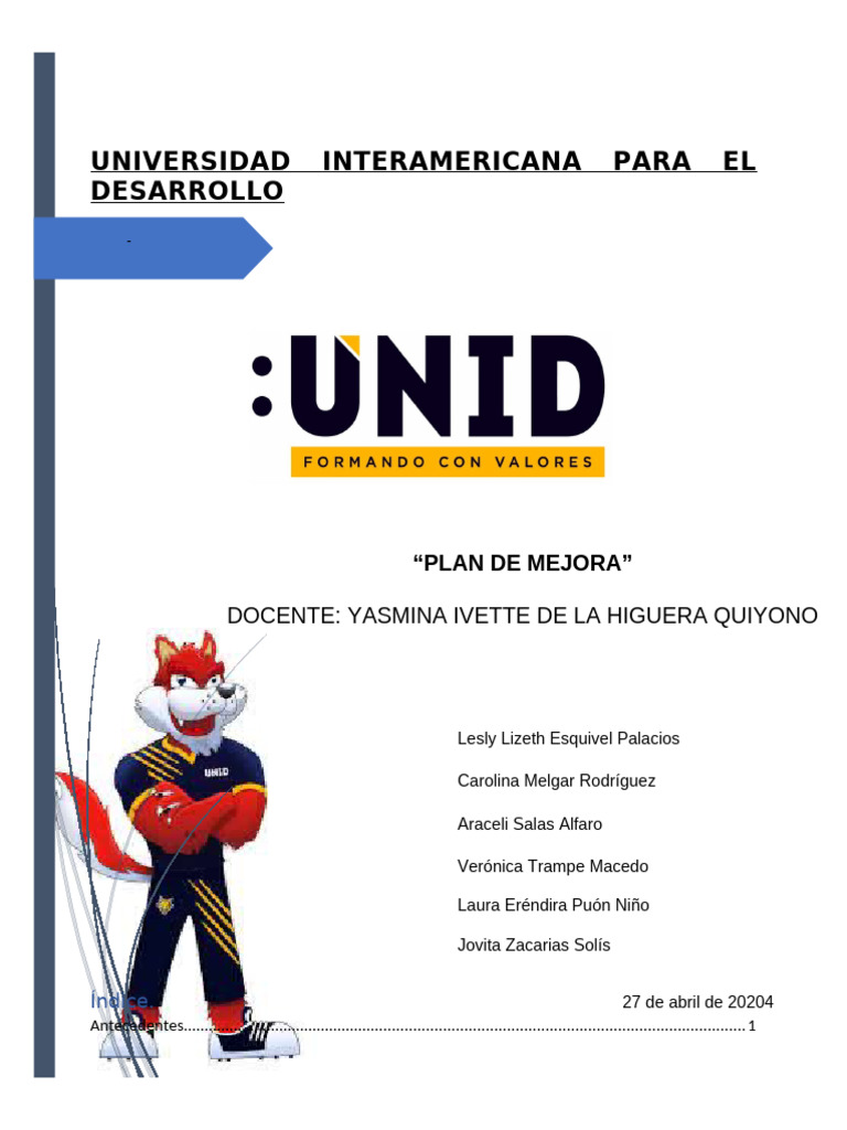 Plan de Mejora en Salud IMSS Chiapas | PDF | Medicina Familiar ...