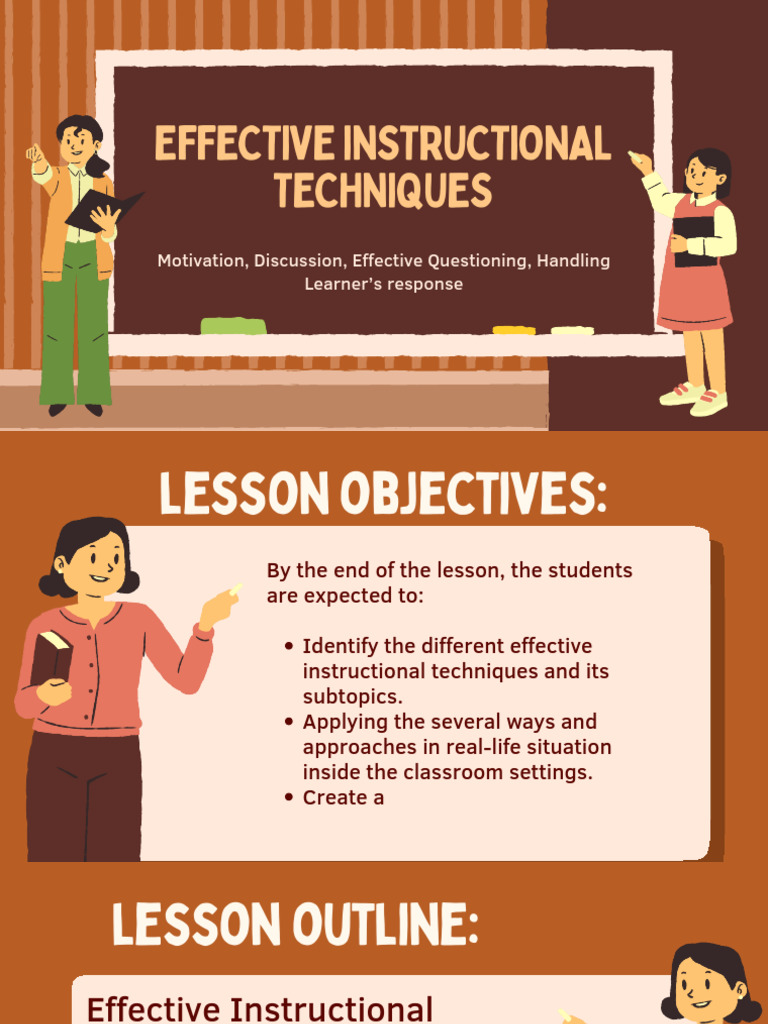 POT - Effective Instructional Techniques | PDF | Motivational | Motivation