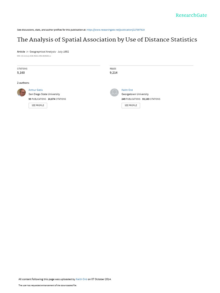 Understanding Spatial Association in Geography | PDF | Spatial Analysis