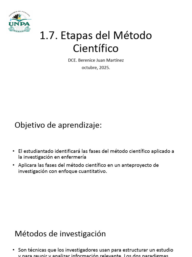 1.7-ETAPAS DEL Metodo Cientifico | PDF | Investigación cuantitativa ...