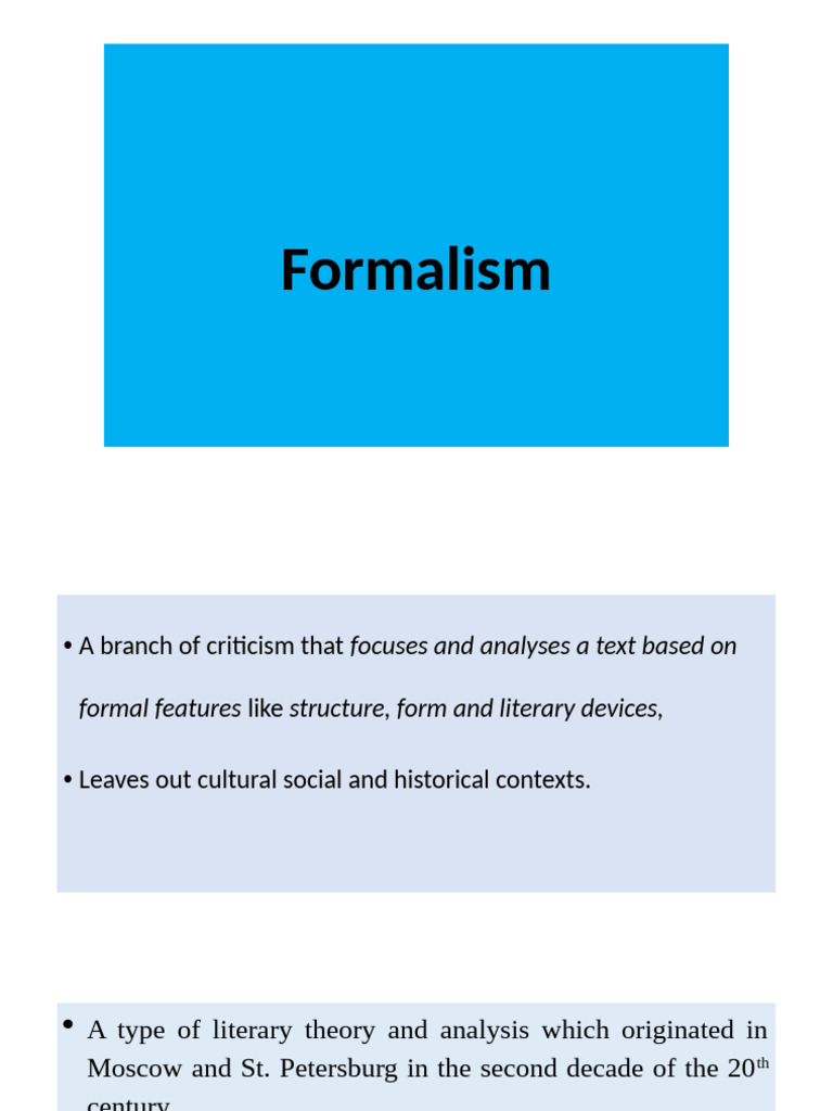 Formalist | PDF | Literary Theory | Linguistics
