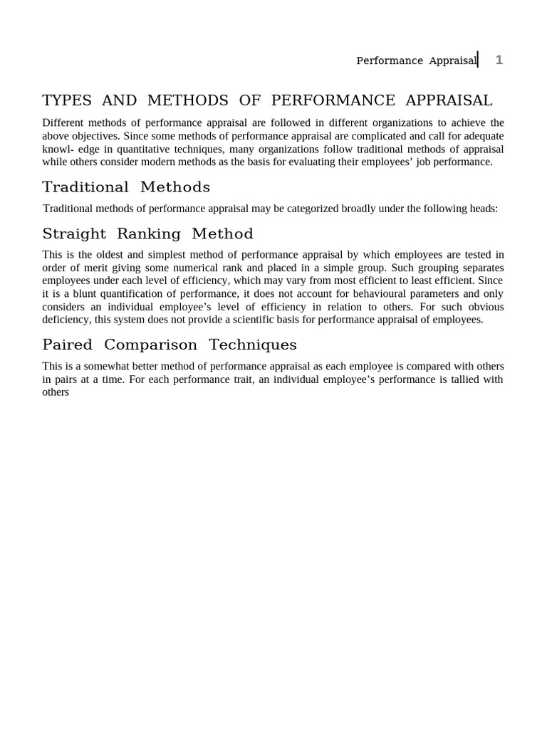 Performance Appraisal Methods Explained | PDF | Performance Appraisal ...