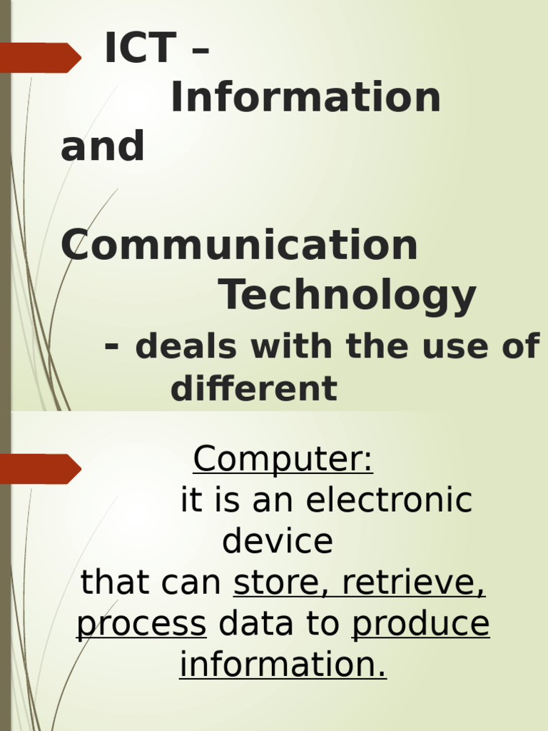 Overview of ICT and Computer Applications | PDF