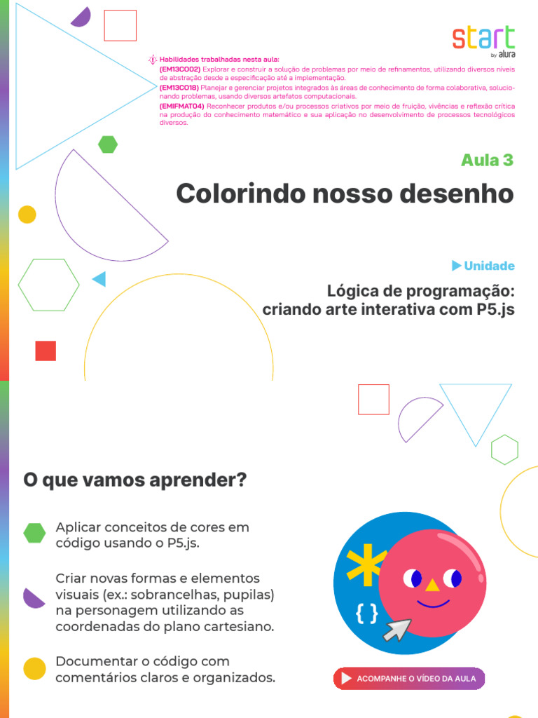 Arte Interativa com P5.js: Cores e Formas | PDF | Cor | Olho