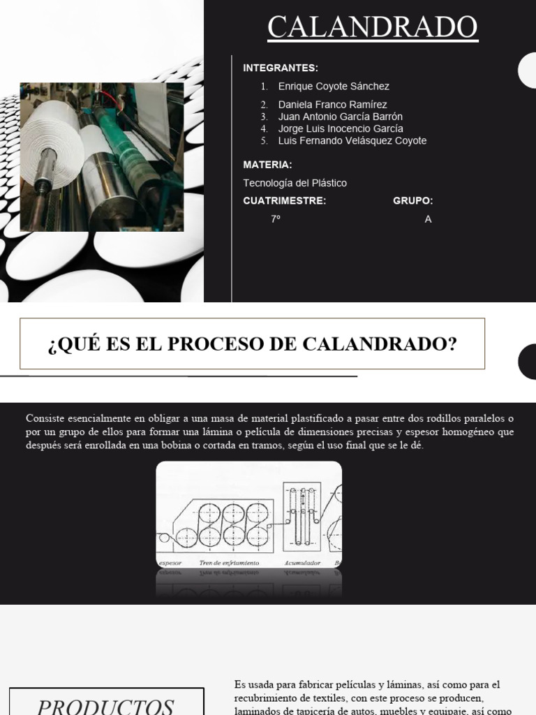 Proceso de Calandrado de Plásticos | PDF | El plastico | Materiales