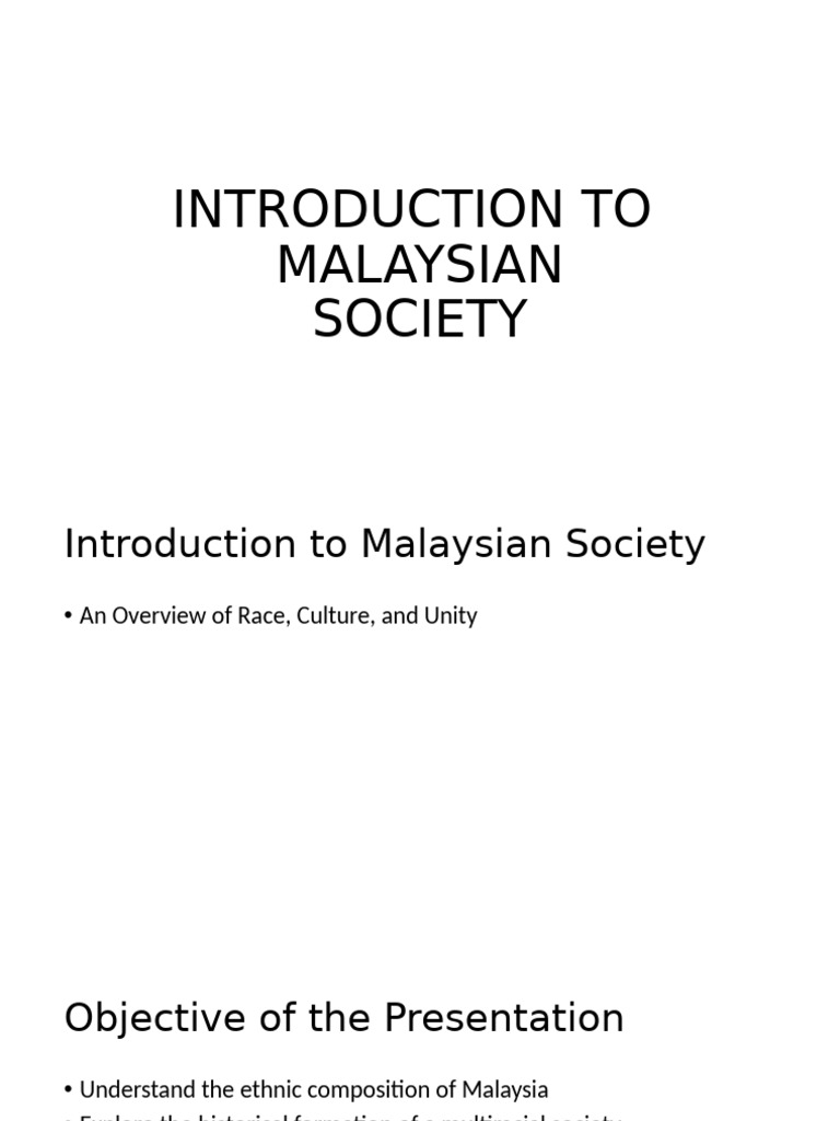 Understanding Malaysian Multiracial Society | PDF | Malaysia ...