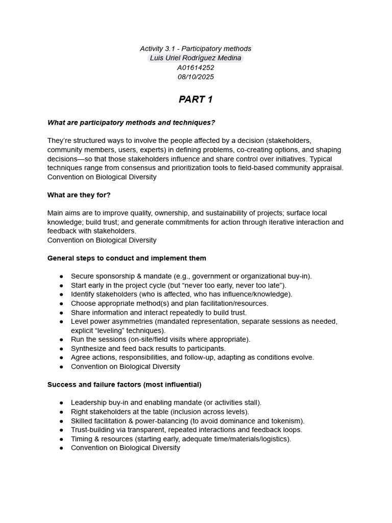 Participatory Methods for Stakeholder Engagement | PDF | Human ...