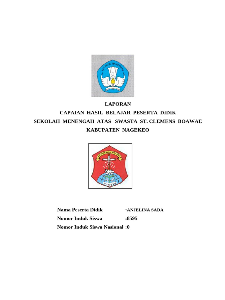 Cover Rapor & Identitas. Wali Kelas | PDF