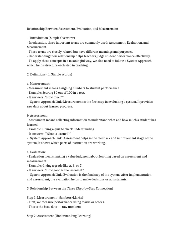 Final System Approach Integrated Notes | PDF | Educational Assessment ...