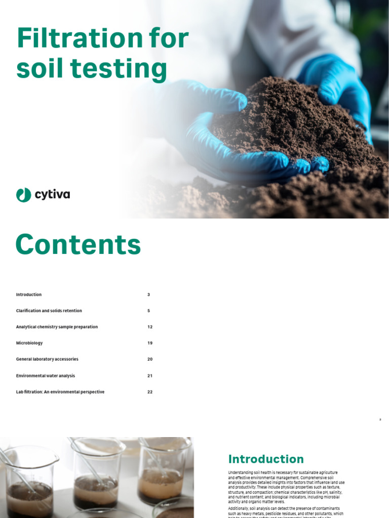 Soil Testing Filtration Solutions | PDF | Soil | High Performance ...