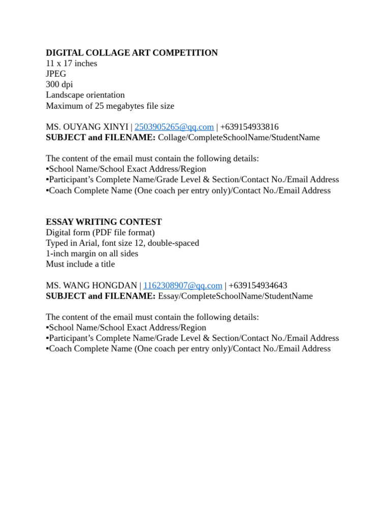 Digital Collage Art Competition | PDF