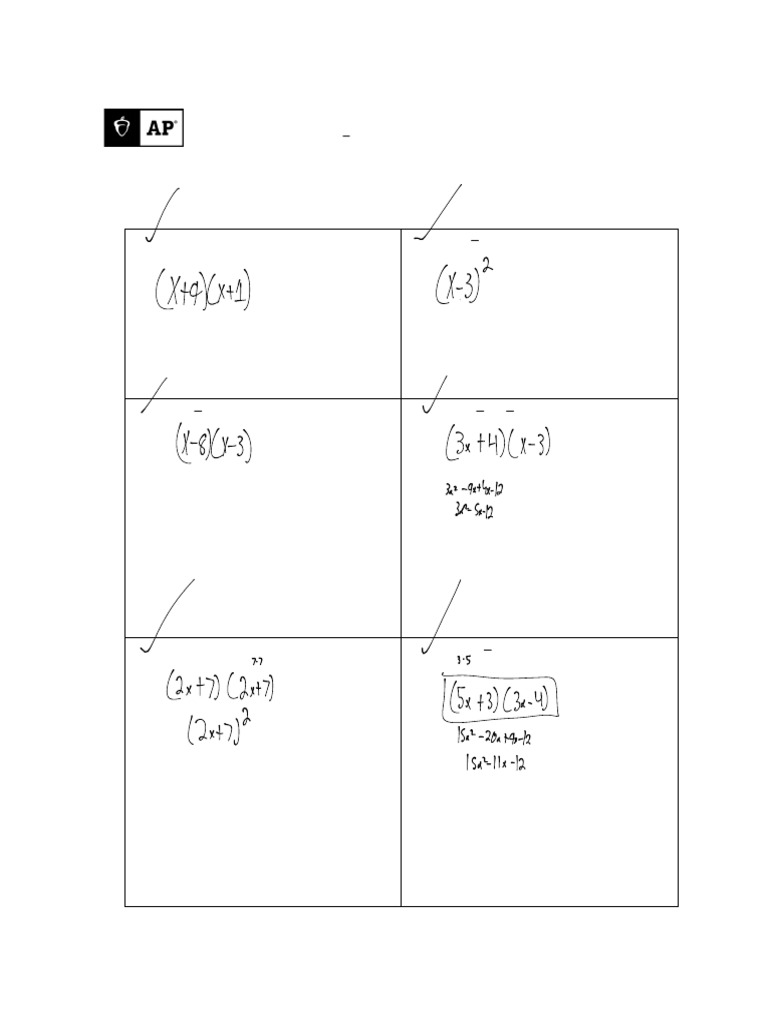 Factoring Quadratic Trinomials Guide | PDF