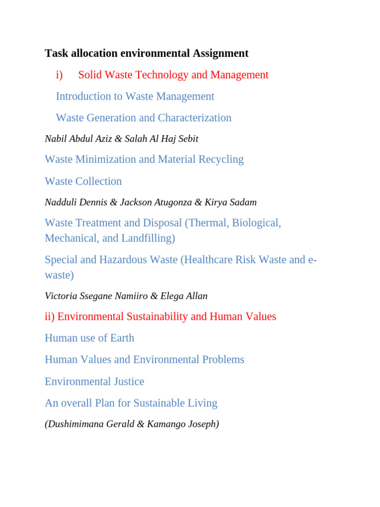 Assignment Allocation | PDF