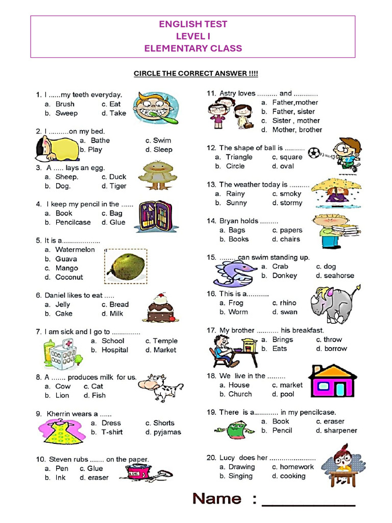 Circle The Correct Answer | PDF