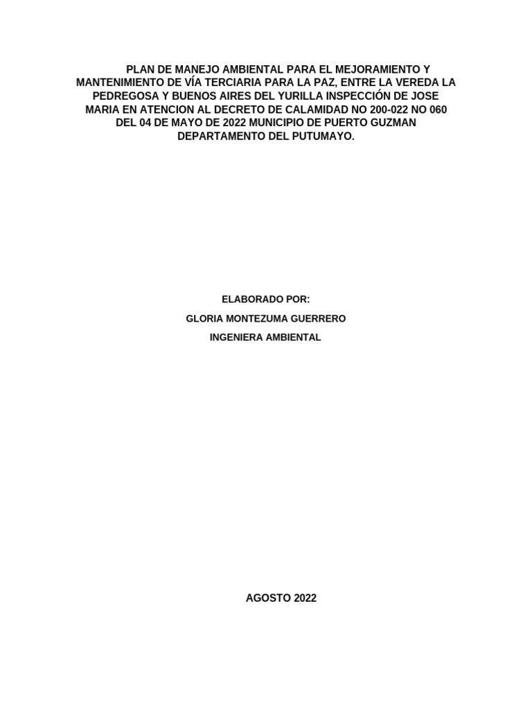 Pma. Jose Maria 1 - Puerto Guzman - Ok | PDF | Ecuador | Entorno natural