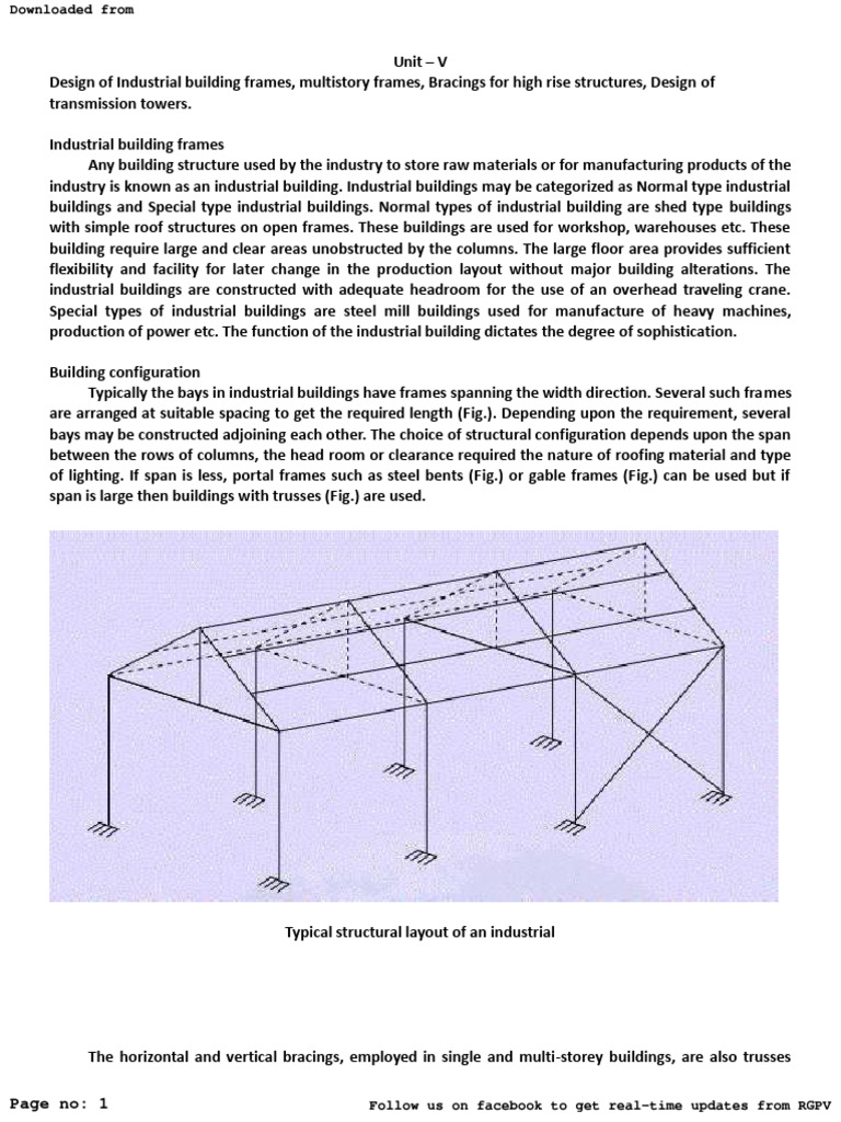 Industrial Building Frame Design Guide | PDF | Truss | Structural ...