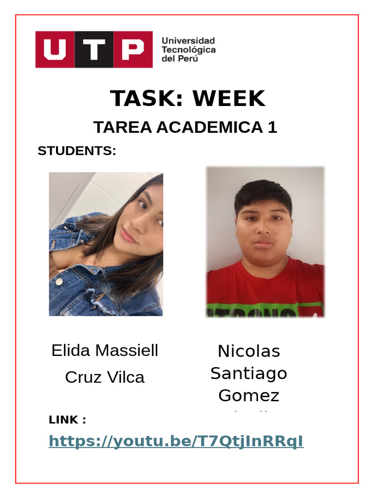 TASK - WEEK 5 Tarea Academica 1 | PDF