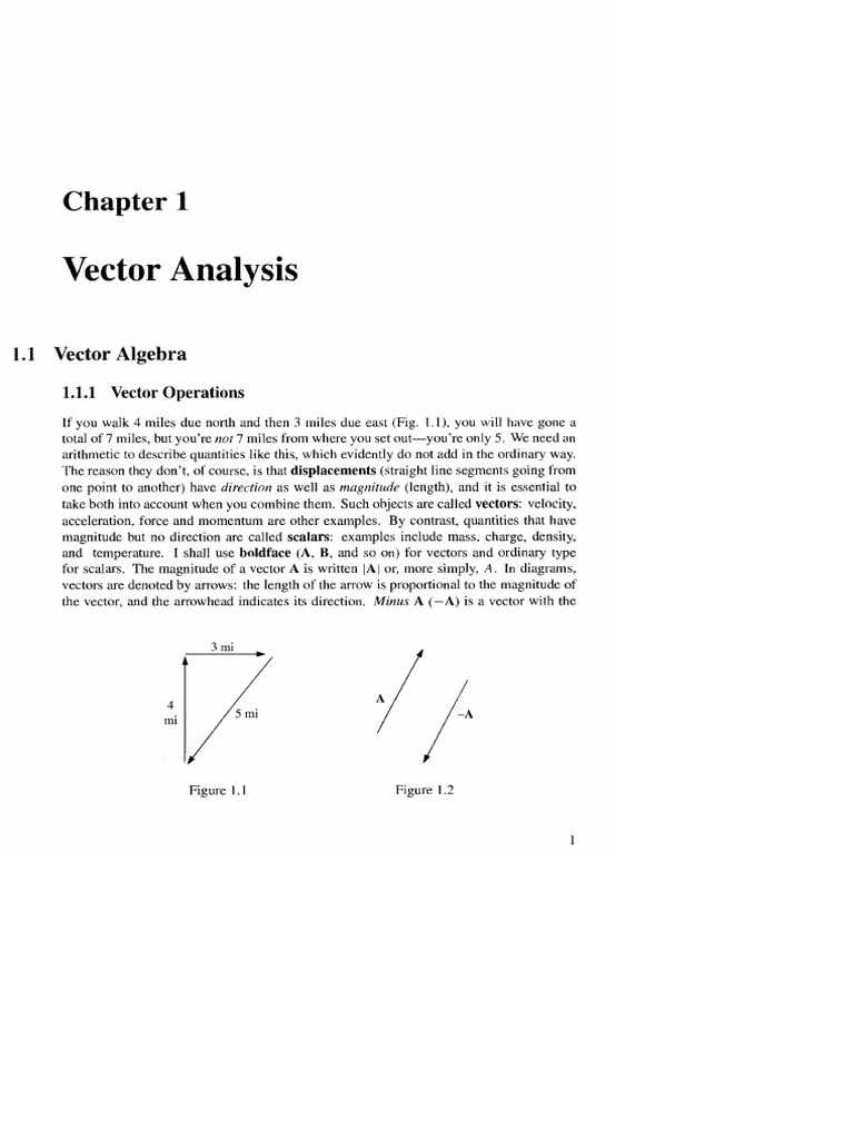 Electrodynamics Vector Algebra | PDF