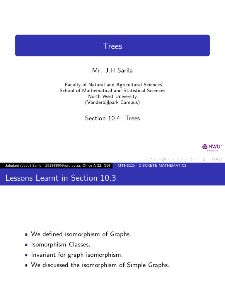 Understanding Trees in Discrete Mathematics | PDF | Vertex (Graph ...