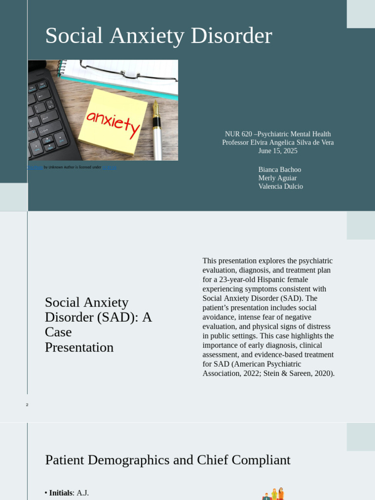 Social Anxiety Disorder Case Study | PDF | Anxiety | Mental Disorder