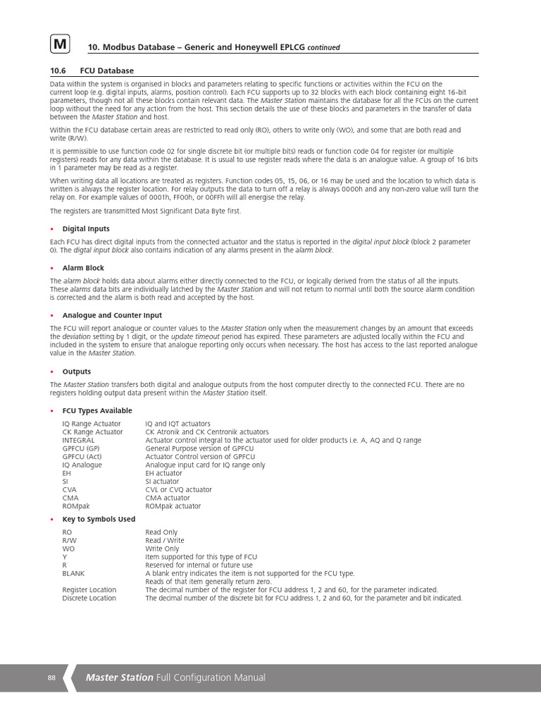 FCU Modbus Database Configuration Guide | PDF | Parameter (Computer ...
