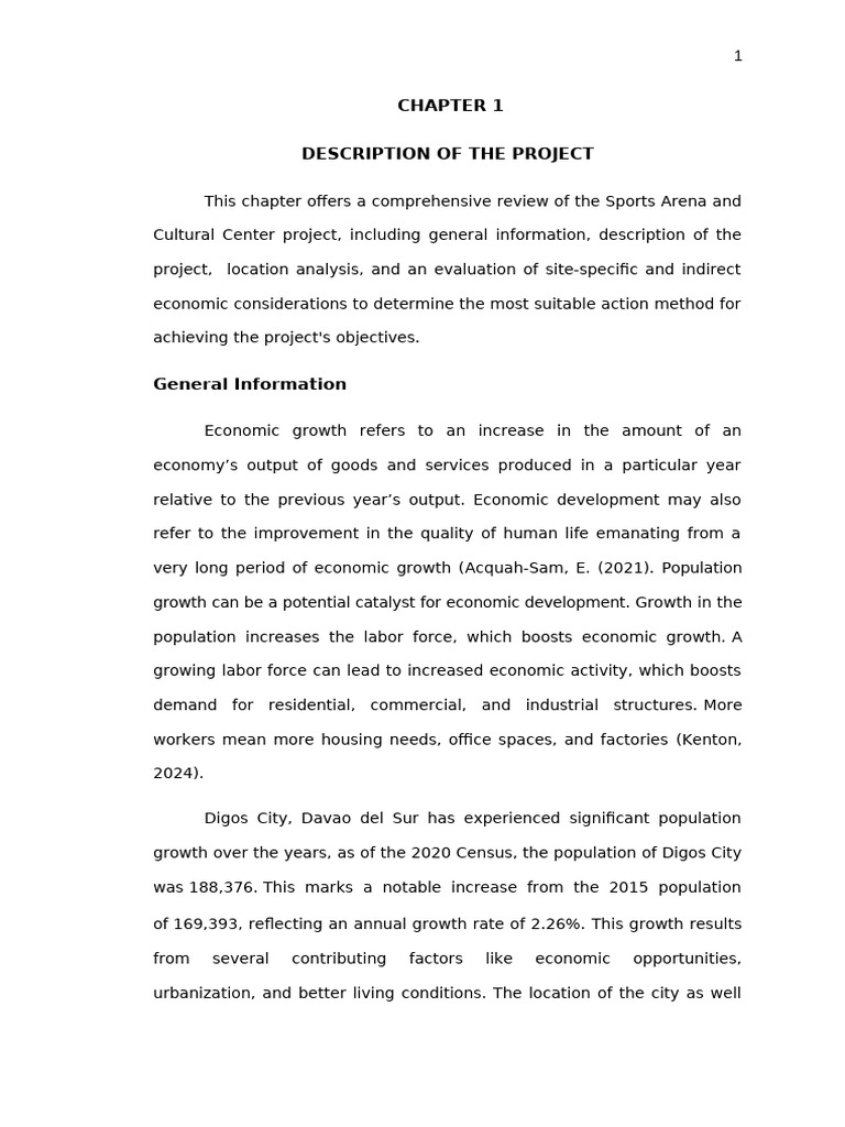 Digos City Eco-Cultural Center Project | PDF | Agriculture | Inflation
