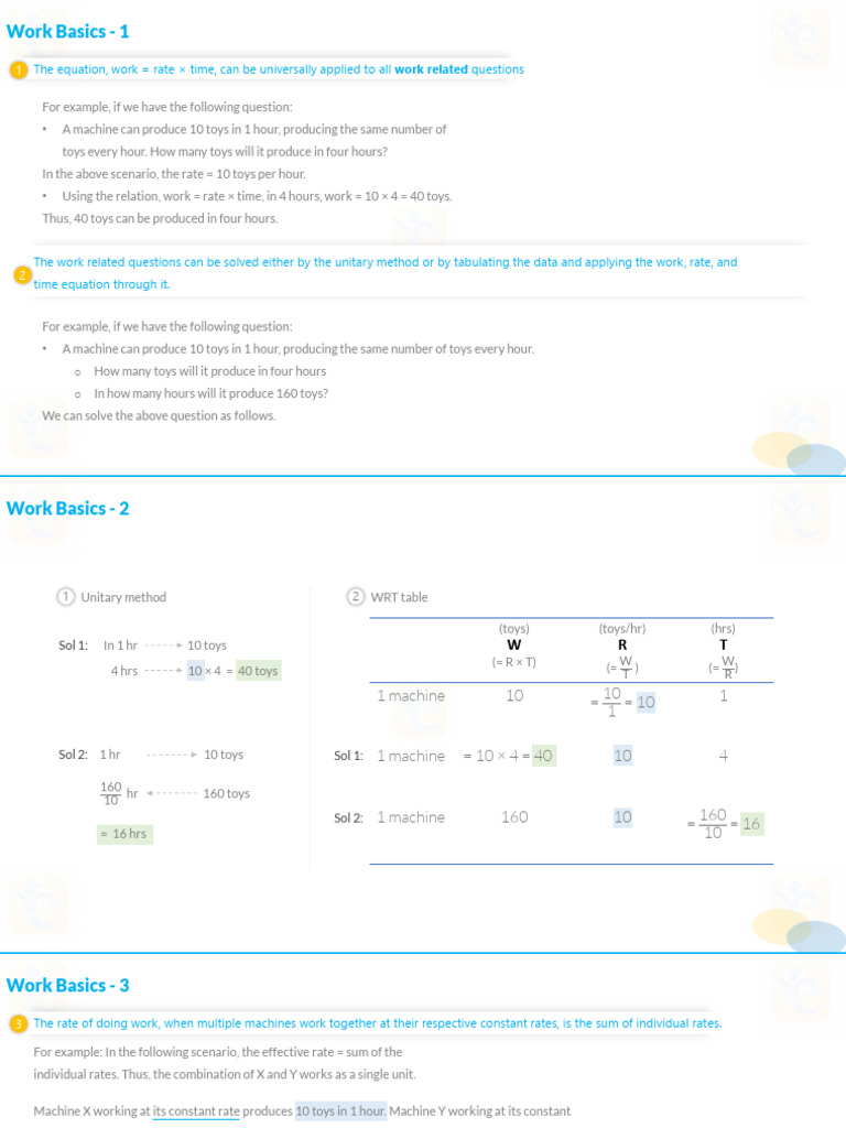 Work Rate and Time Calculation Guide | PDF | Applied Mathematics