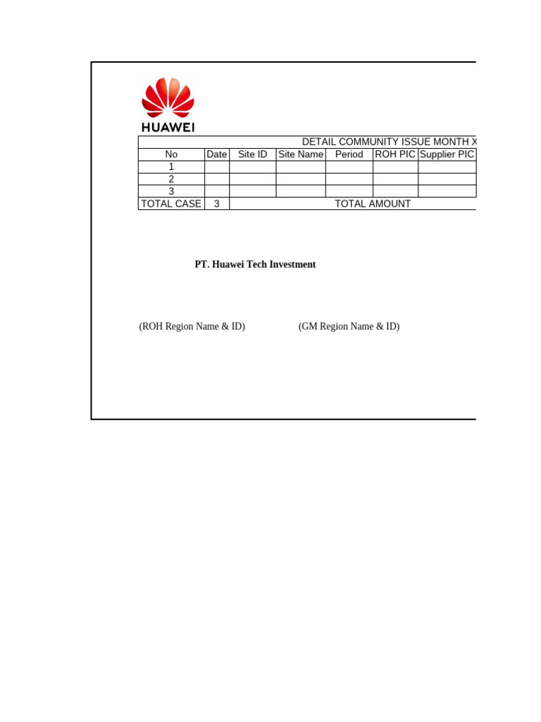 General Community Case List Template | PDF
