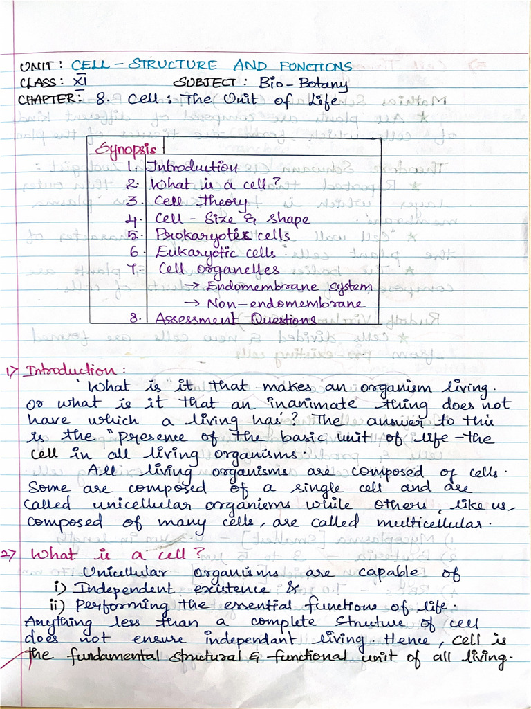 Class IX Bio | PDF