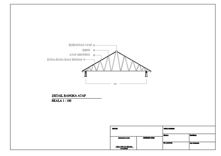 Detail Rangka Atap V | PDF