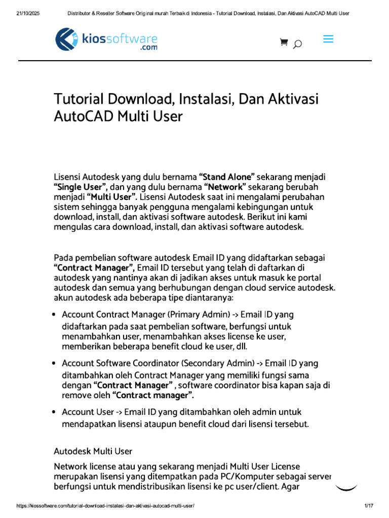 Distributor & Reseller Software Origina... Alasi, Dan Aktivasi AutoCAD ...