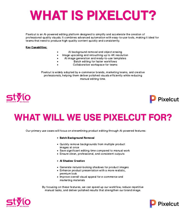 AI-Powered Visual Editing with Pixelcut | PDF