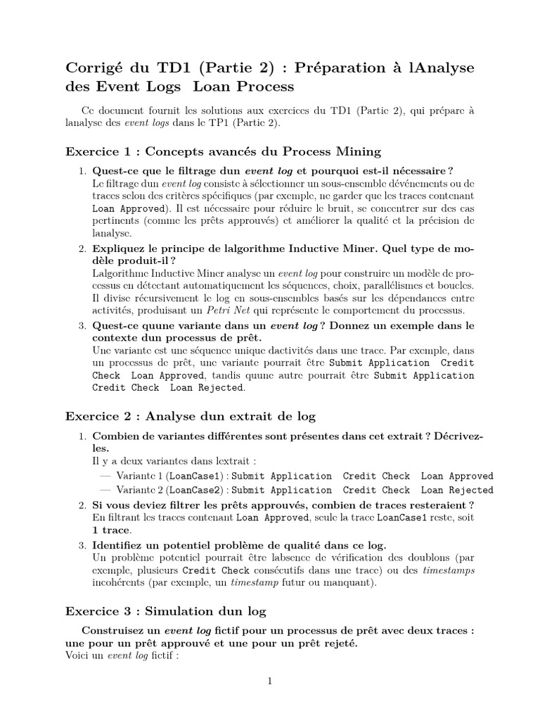 Corrigé TD1 : Analyse des Event Logs | PDF | Filtre (électronique)