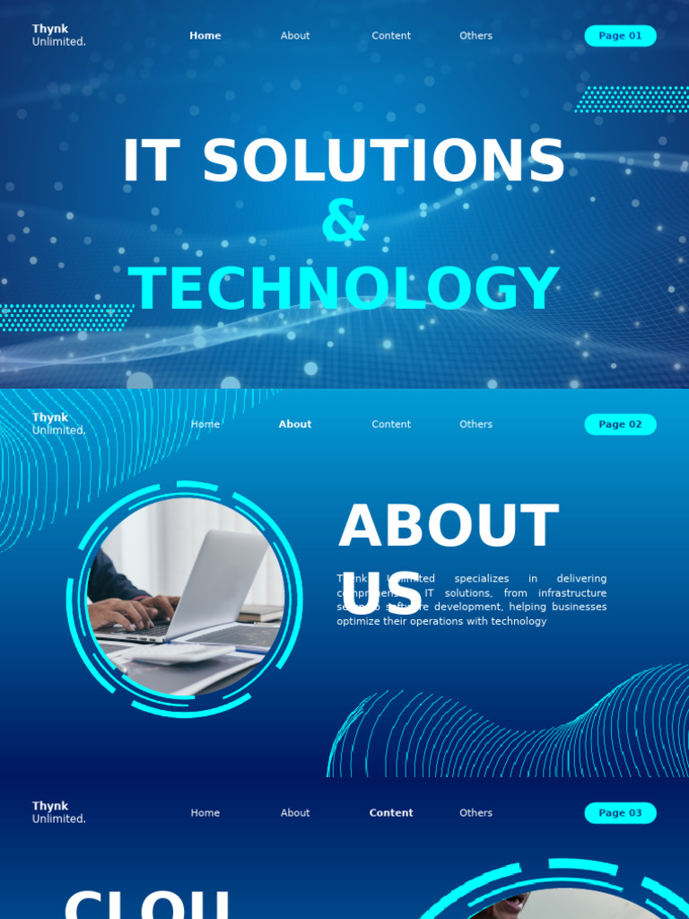 Blue Gradient Modern IT Solutions & Technology Presentation | PDF ...