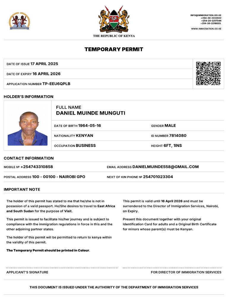 TP Eeu6qplb Temporary Permit | PDF