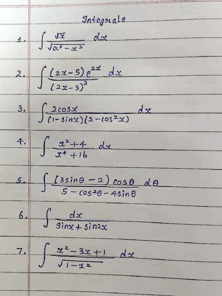 Integrals Revision | PDF