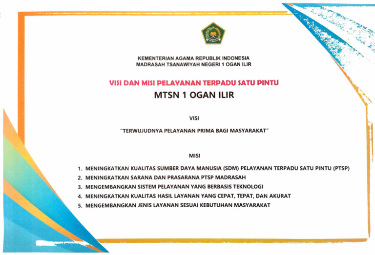 Visi PTSP MTSN 1 OI | PDF