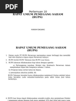 Contoh Risalah RUPS Tahunan PT | PDF