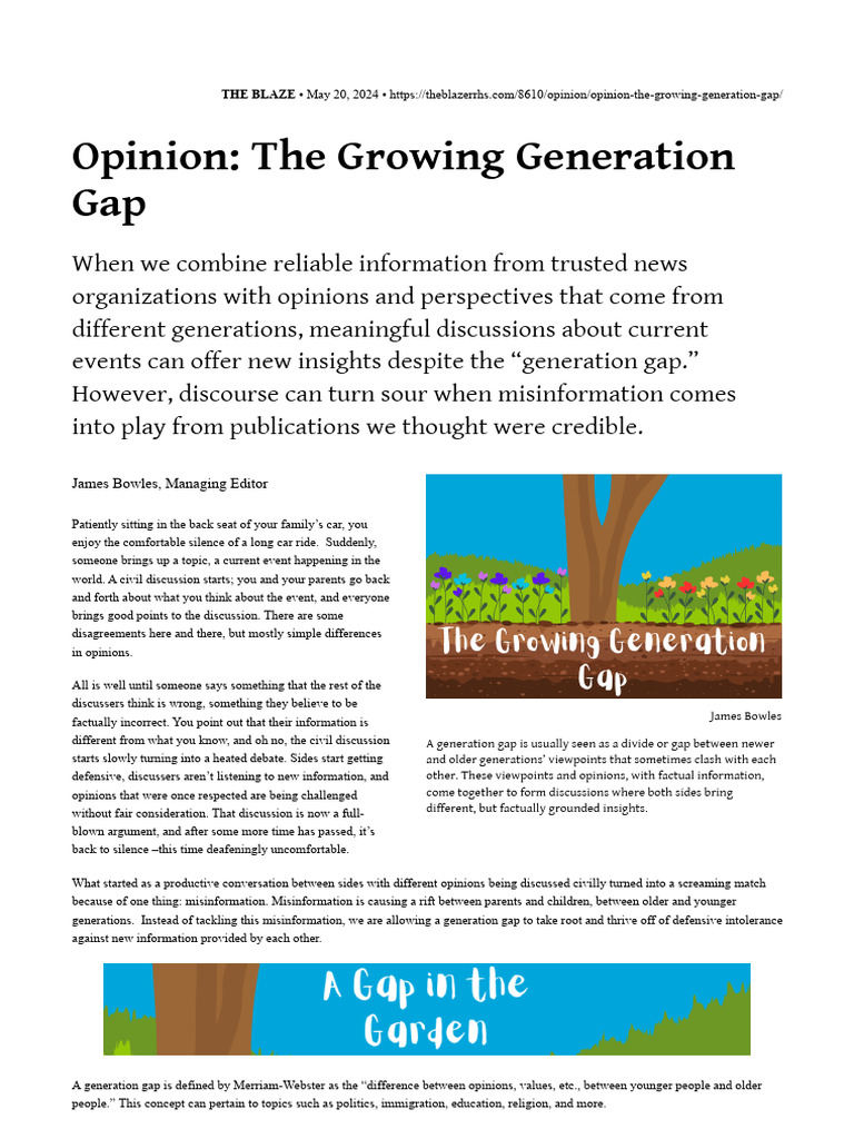 Bridging the Generation Gap in Discourse | PDF | News | Human Communication