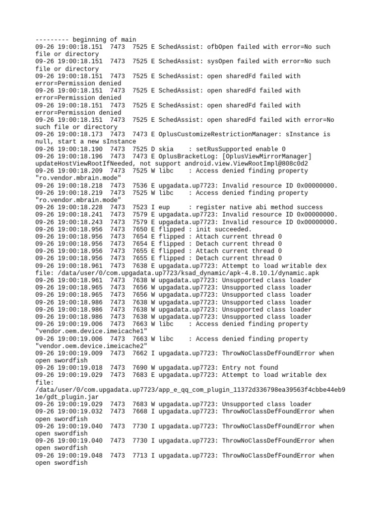 Android Error Log Analysis | PDF | Computer Engineering | Software ...