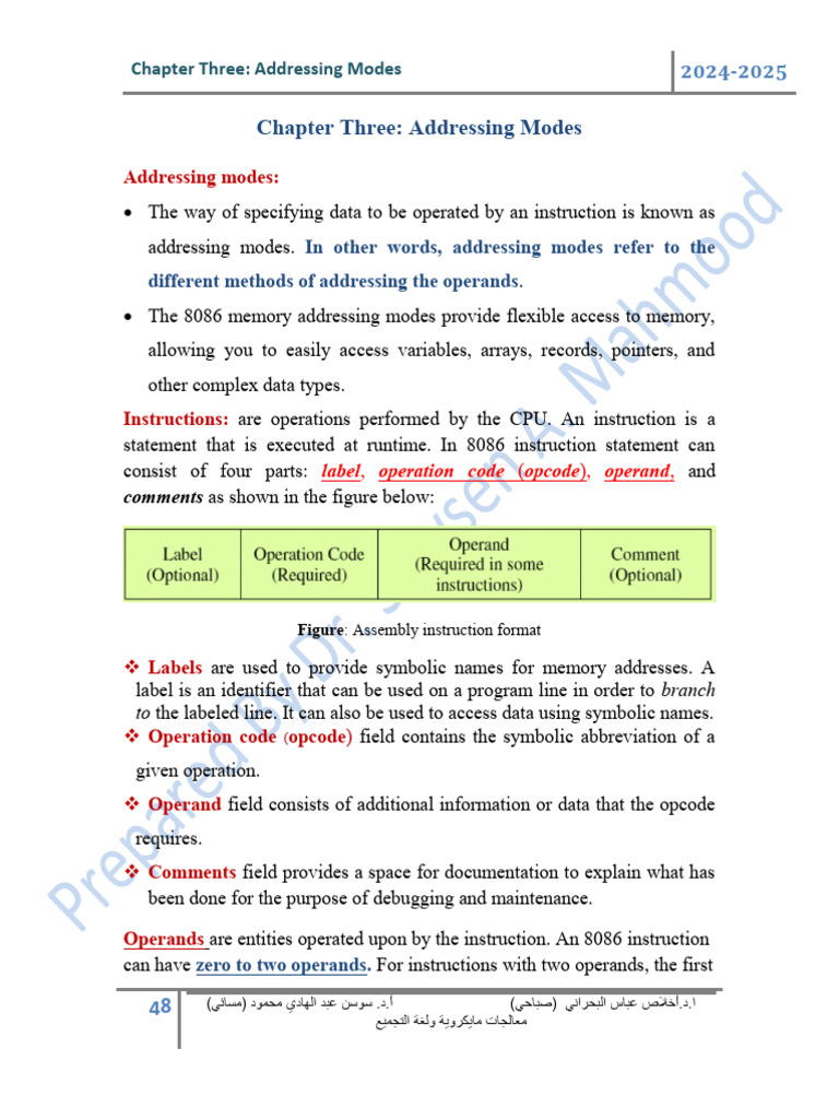 8086 Addressing Modes Explained | PDF | Computer Architecture | Office ...