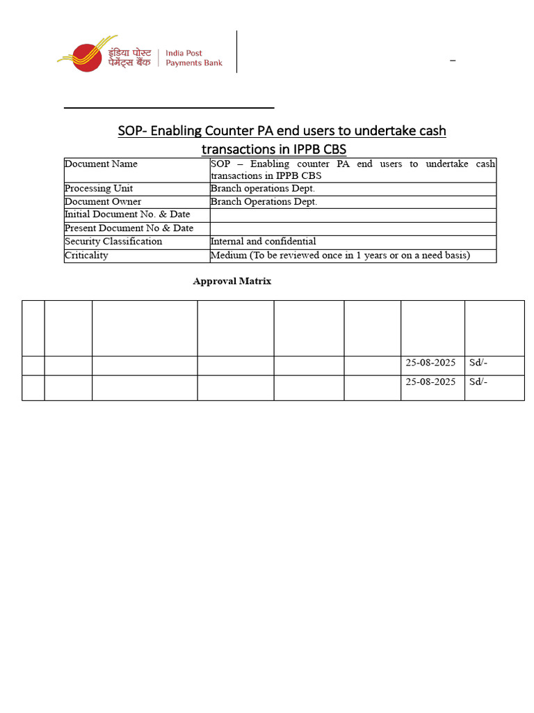 SOP - Enabling Counter PA End Users To Undertake Cash Withdrawal ...