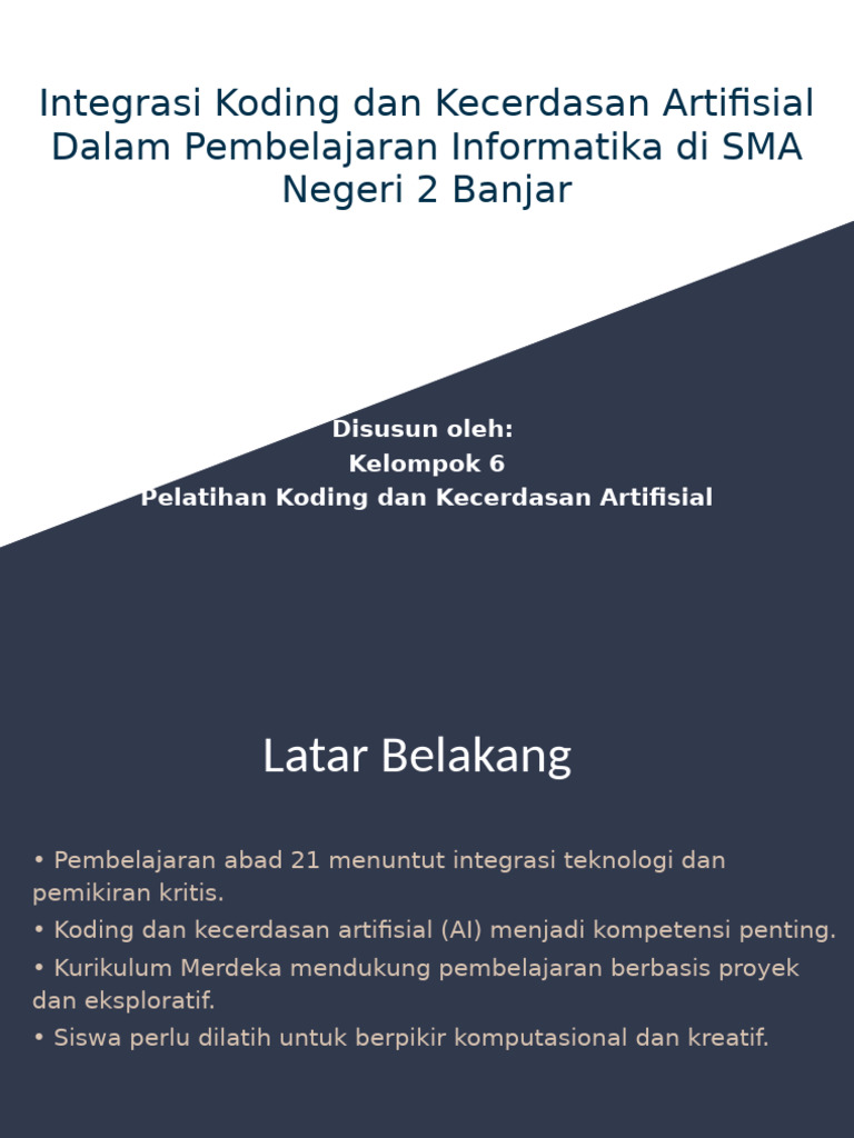 Praktik Baik Koding Dan AI SMA | PDF