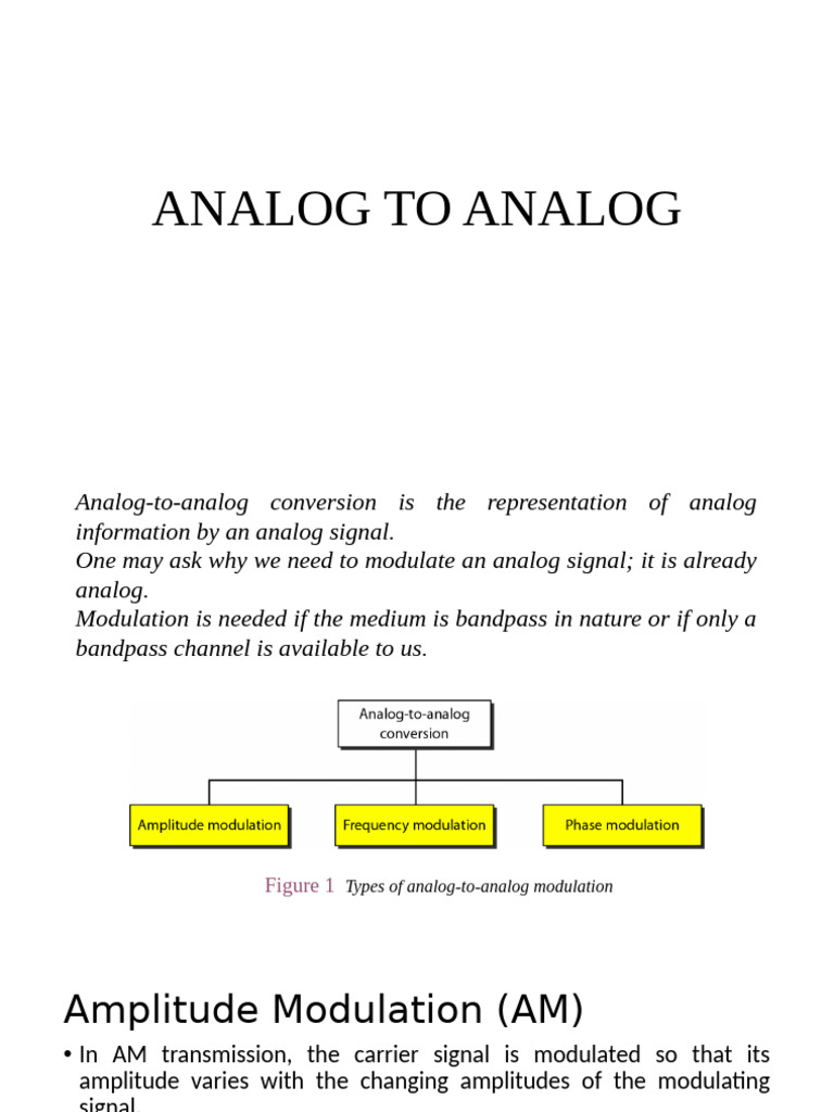 Analog-to-Analog Modulation Techniques | PDF | Frequency Modulation ...